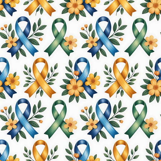 Down Syndrome Awareness Pattern 11 Quilting Cotton Fabric