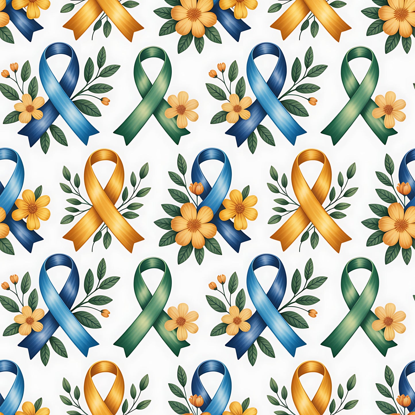 Down Syndrome Awareness Pattern 11 Quilting Cotton Fabric