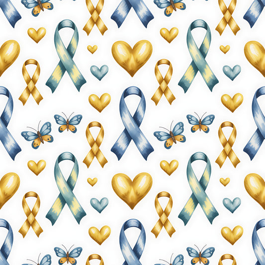 Down Syndrome Awareness Pattern 13 Quilting Cotton Fabric