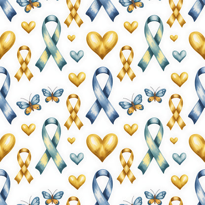 Down Syndrome Awareness Pattern 13 Quilting Cotton Fabric