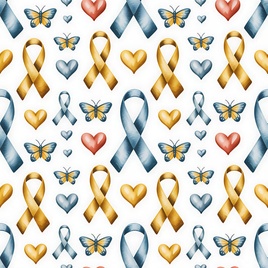 Down Syndrome Awareness Pattern 14 Quilting Cotton Fabric