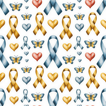Down Syndrome Awareness Pattern 14 Quilting Cotton Fabric