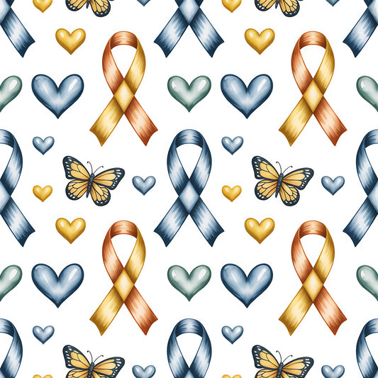 Down Syndrome Awareness Pattern 15 Quilting Cotton Fabric