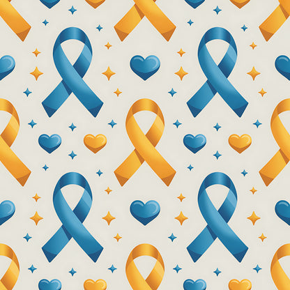 Down Syndrome Awareness Pattern 16 Quilting Cotton Fabric
