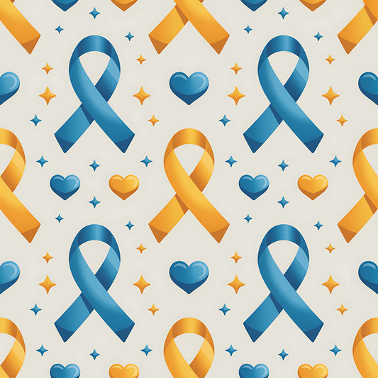 Down Syndrome Awareness Pattern 16 Quilting Cotton Fabric