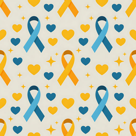 Down Syndrome Awareness Pattern 17 Quilting Cotton Fabric