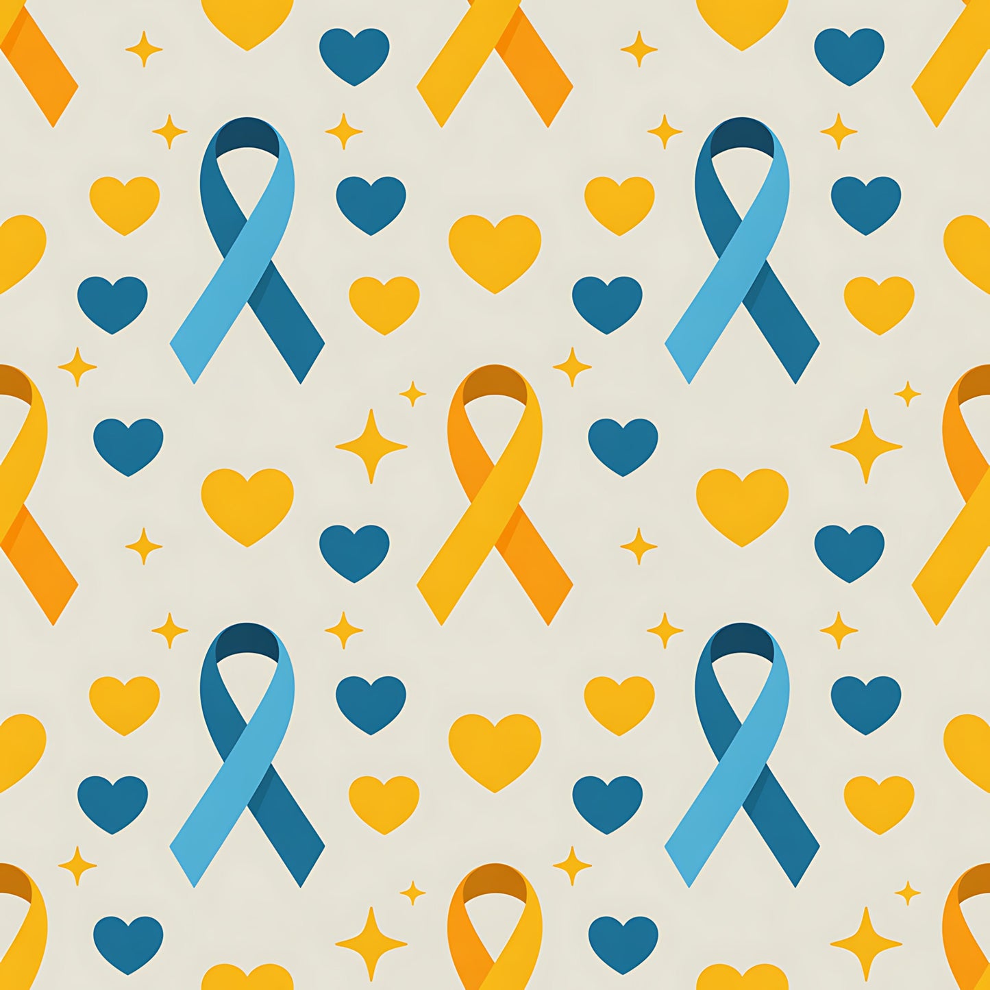 Down Syndrome Awareness Pattern 17 Quilting Cotton Fabric