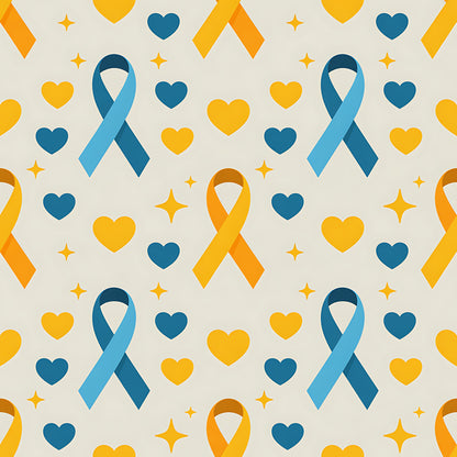 Down Syndrome Awareness Pattern 17 Quilting Cotton Fabric