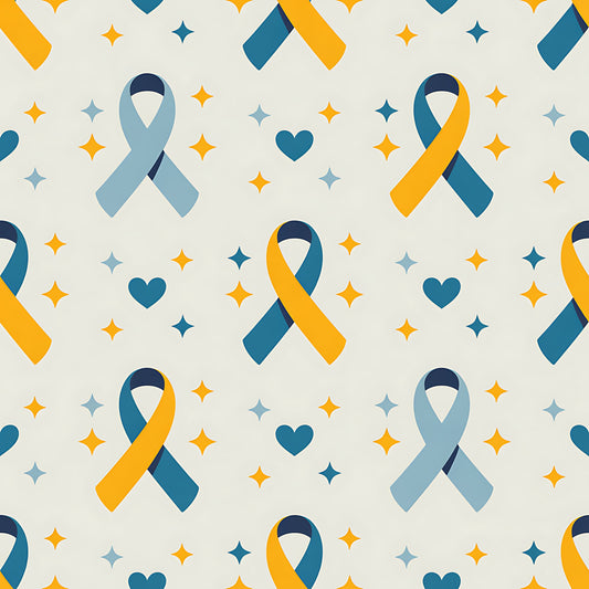 Down Syndrome Awareness Pattern 2 Quilting Cotton Fabric