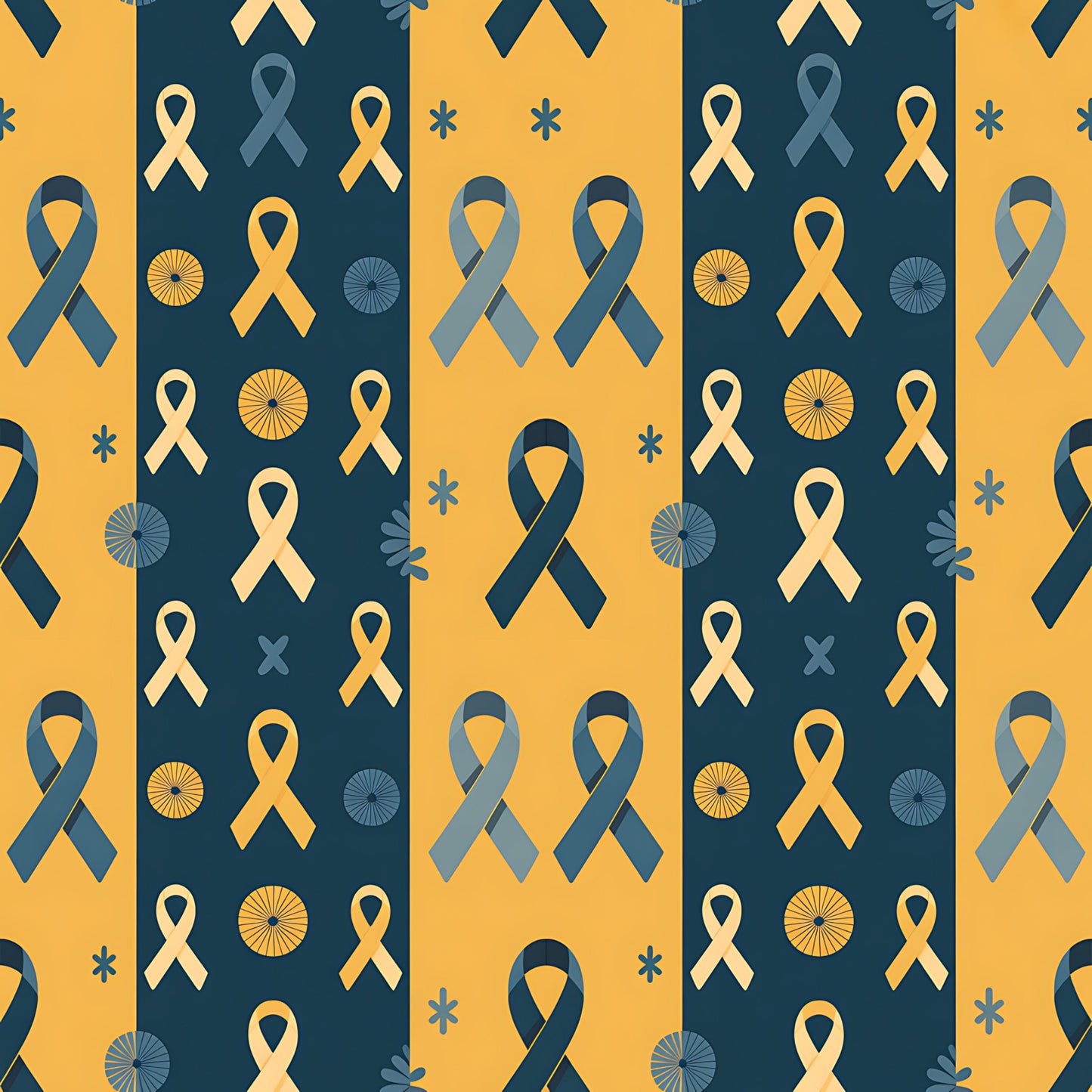 Down Syndrome Awareness Pattern 21 Quilting Cotton Fabric