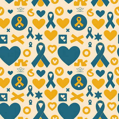 Down Syndrome Awareness Pattern 22 Quilting Cotton Fabric