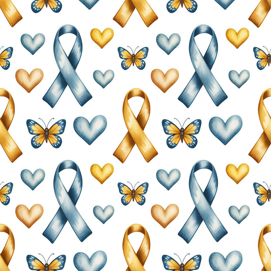 Down Syndrome Awareness Pattern 23 Quilting Cotton Fabric