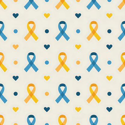 Down Syndrome Awareness Pattern 24 Quilting Cotton Fabric