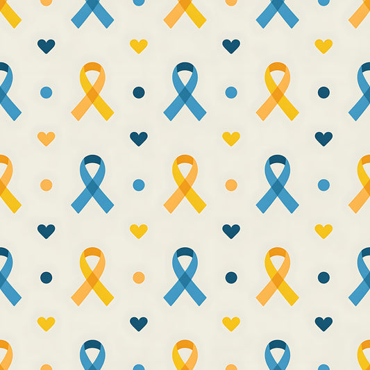 Down Syndrome Awareness Pattern 24 Quilting Cotton Fabric