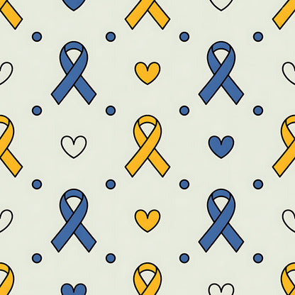 Down Syndrome Awareness Pattern 25 Quilting Cotton Fabric