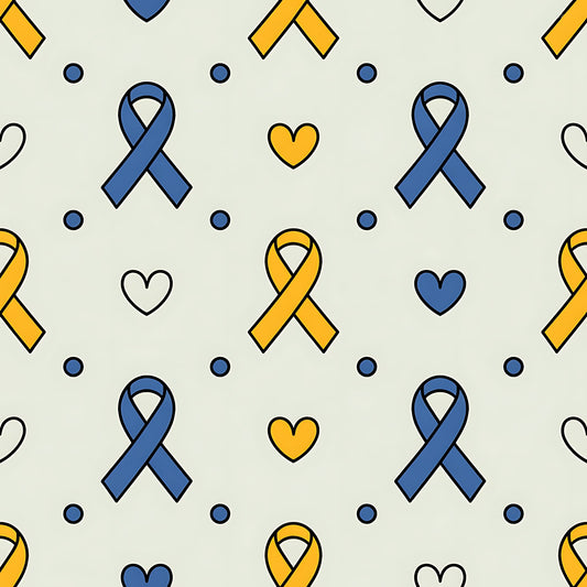 Down Syndrome Awareness Pattern 25 Quilting Cotton Fabric