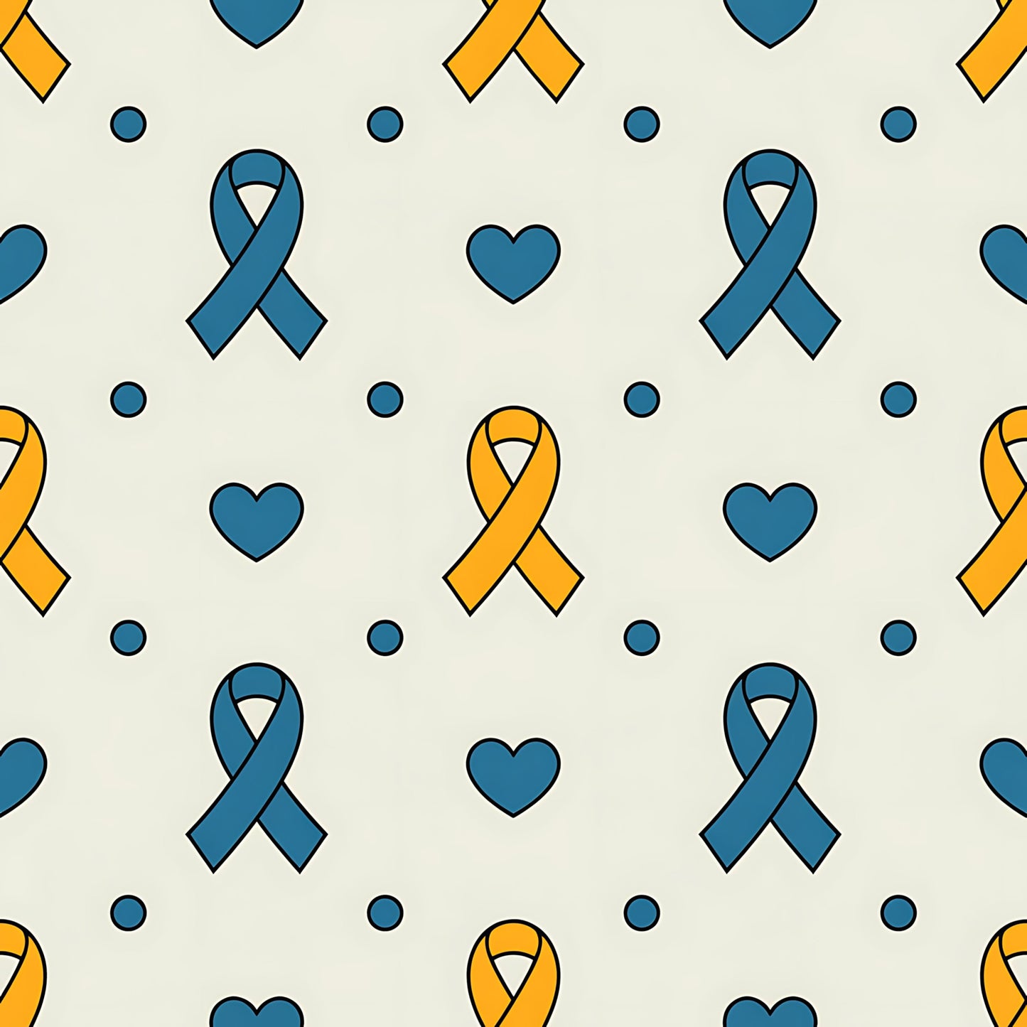 Down Syndrome Awareness Pattern 27 Quilting Cotton Fabric