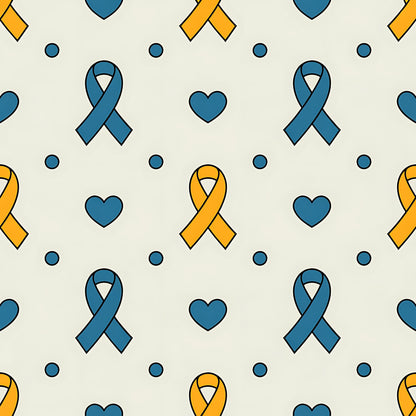Down Syndrome Awareness Pattern 27 Quilting Cotton Fabric
