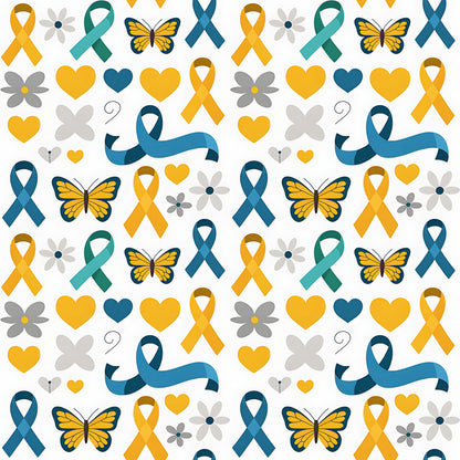 Down Syndrome Awareness Pattern 29 Quilting Cotton Fabric