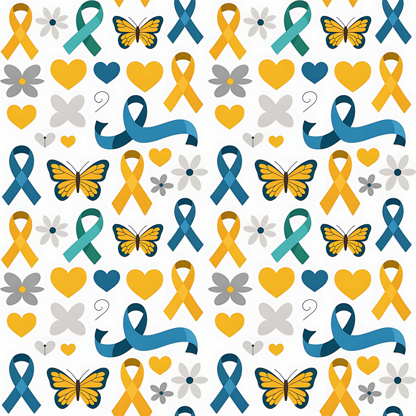 Down Syndrome Awareness Pattern 29 Quilting Cotton Fabric