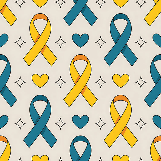 Down Syndrome Awareness Pattern 3 Quilting Cotton Fabric