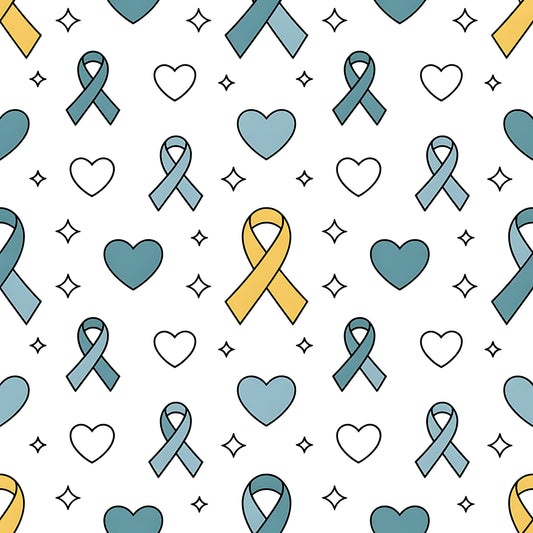 Down Syndrome Awareness Pattern 4 Quilting Cotton Fabric