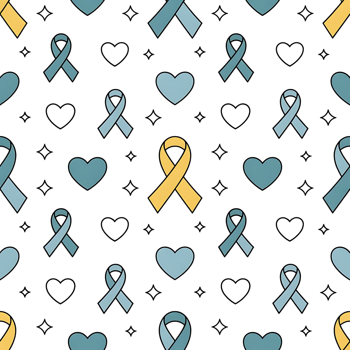 Down Syndrome Awareness Pattern 4 Quilting Cotton Fabric