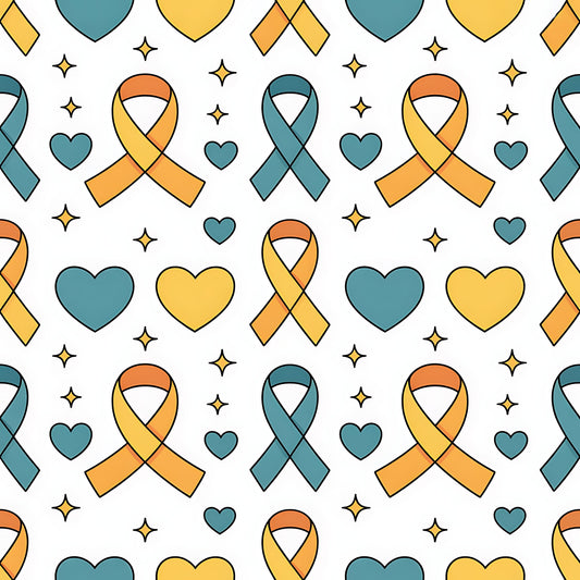 Down Syndrome Awareness Pattern 5 Quilting Cotton Fabric