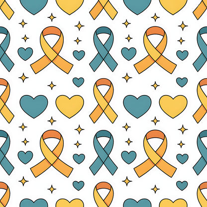 Down Syndrome Awareness Pattern 5 Quilting Cotton Fabric