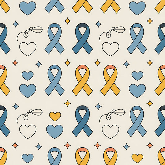 Down Syndrome Awareness Pattern 6 Quilting Cotton Fabric