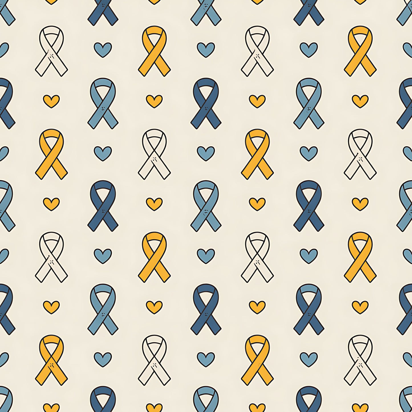 Down Syndrome Awareness Pattern 7 Quilting Cotton Fabric