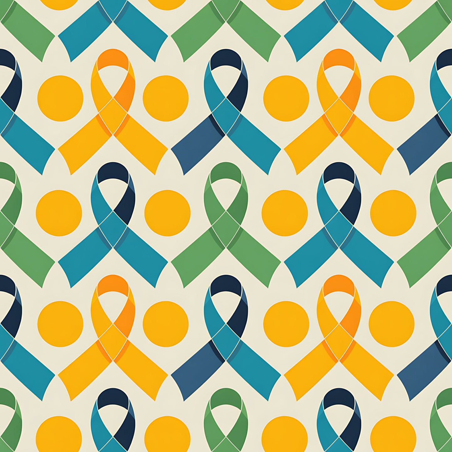 Down Syndrome Awareness Pattern 8 Quilting Cotton Fabric