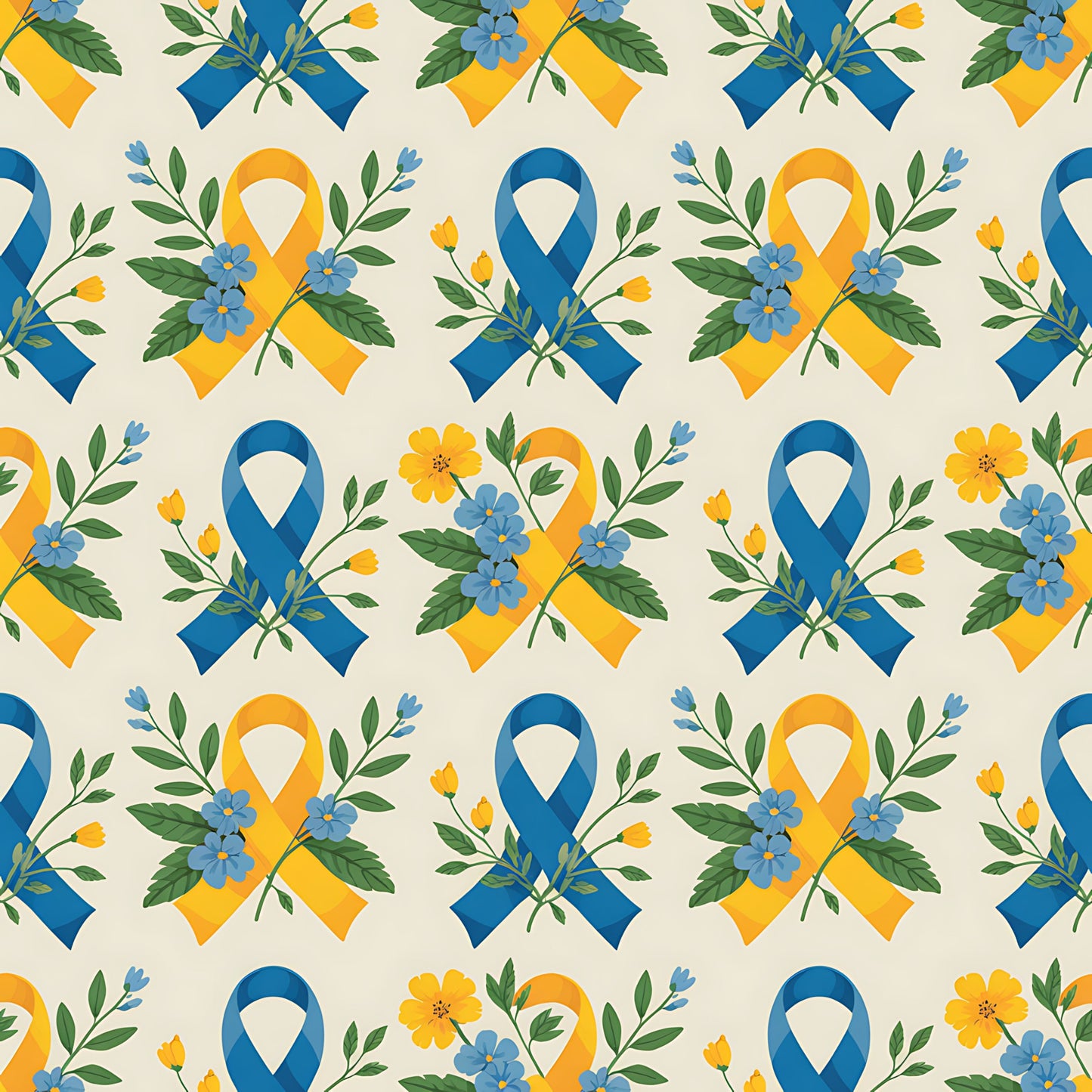 Down Syndrome Awareness Pattern 9 Quilting Cotton Fabric