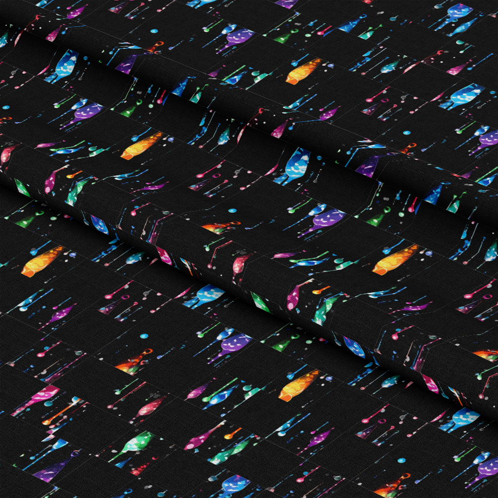 Dripping Rainbow Liquid Pattern 13 Quilting Cotton Fabric
