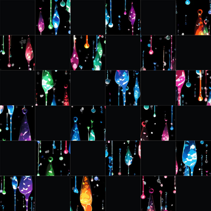 Dripping Rainbow Liquid Pattern 13 Quilting Cotton Fabric