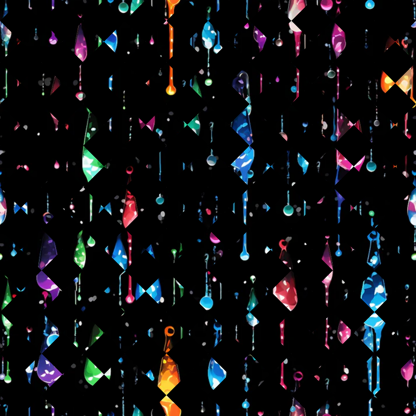 Dripping Rainbow Liquid Pattern 14 Quilting Cotton Fabric