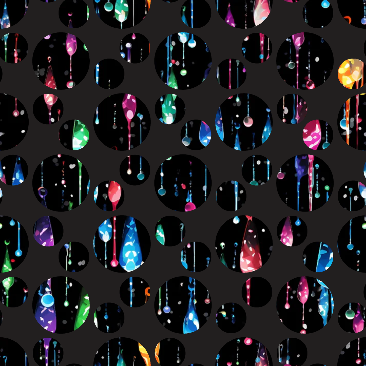 Dripping Rainbow Liquid Pattern 20 Quilting Cotton Fabric