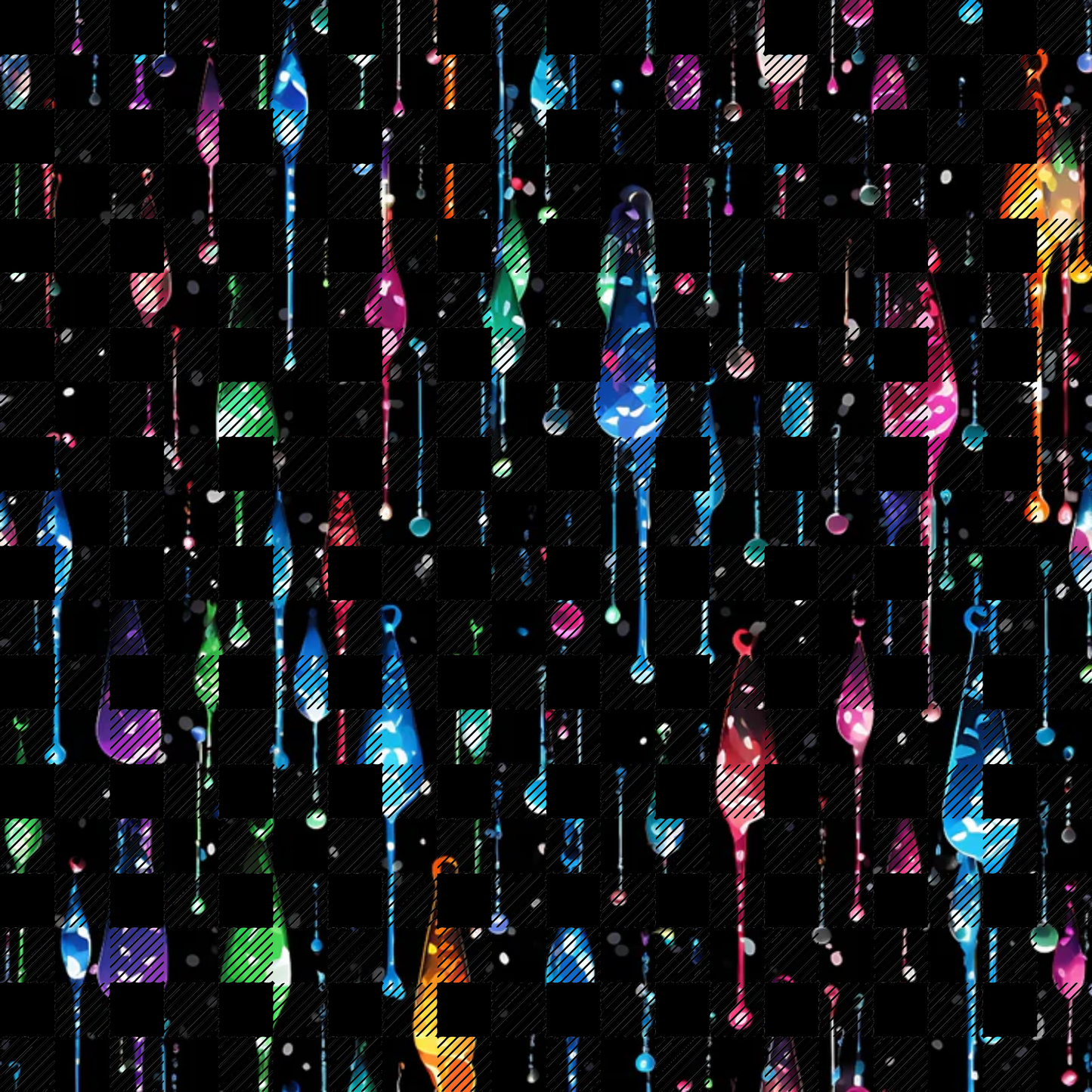 Dripping Rainbow Liquid Pattern 15 Quilting Cotton Fabric