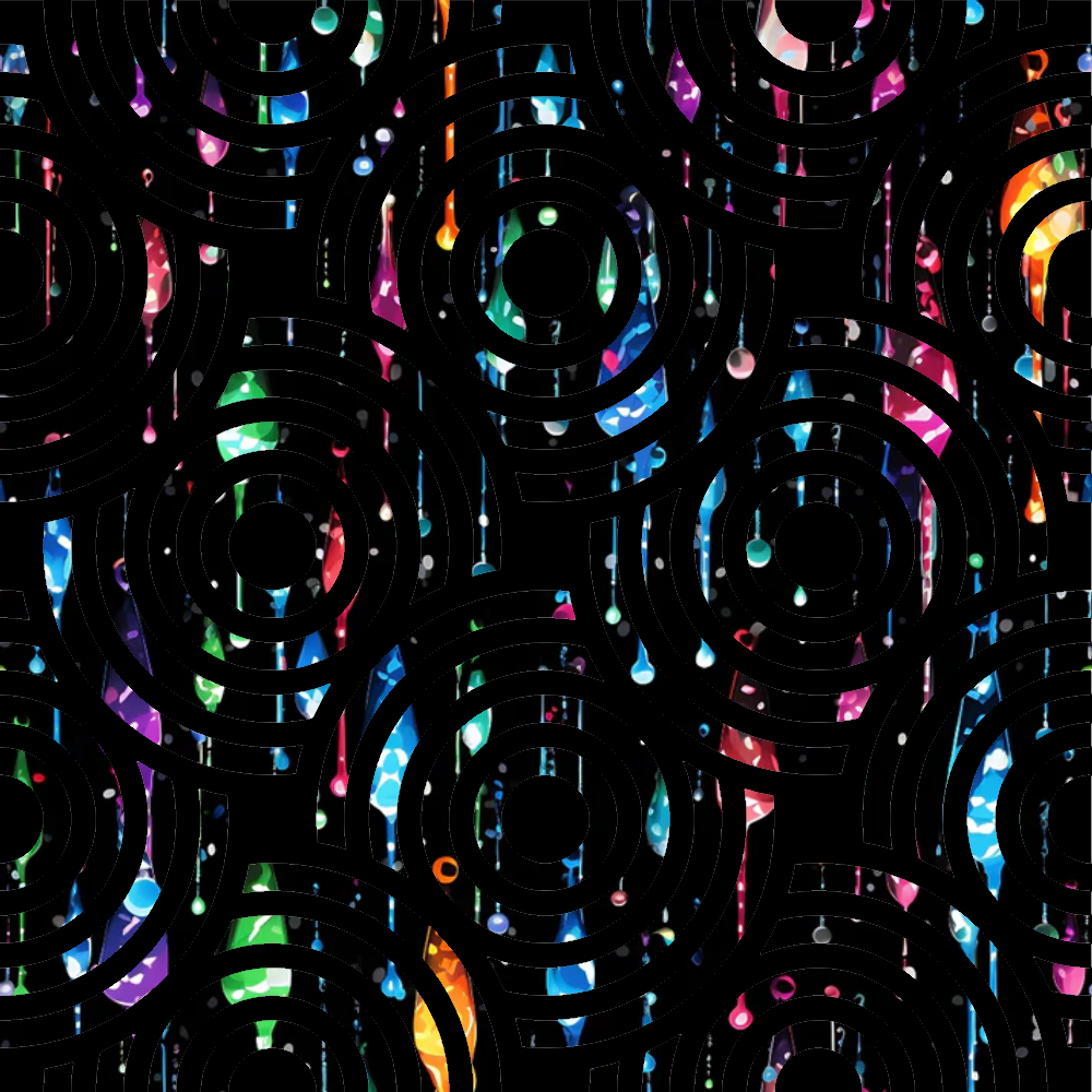 Dripping Rainbow Liquid Pattern 22 Quilting Cotton Fabric