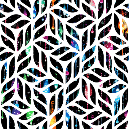 Dripping Rainbow Liquid Pattern 24 Quilting Cotton Fabric