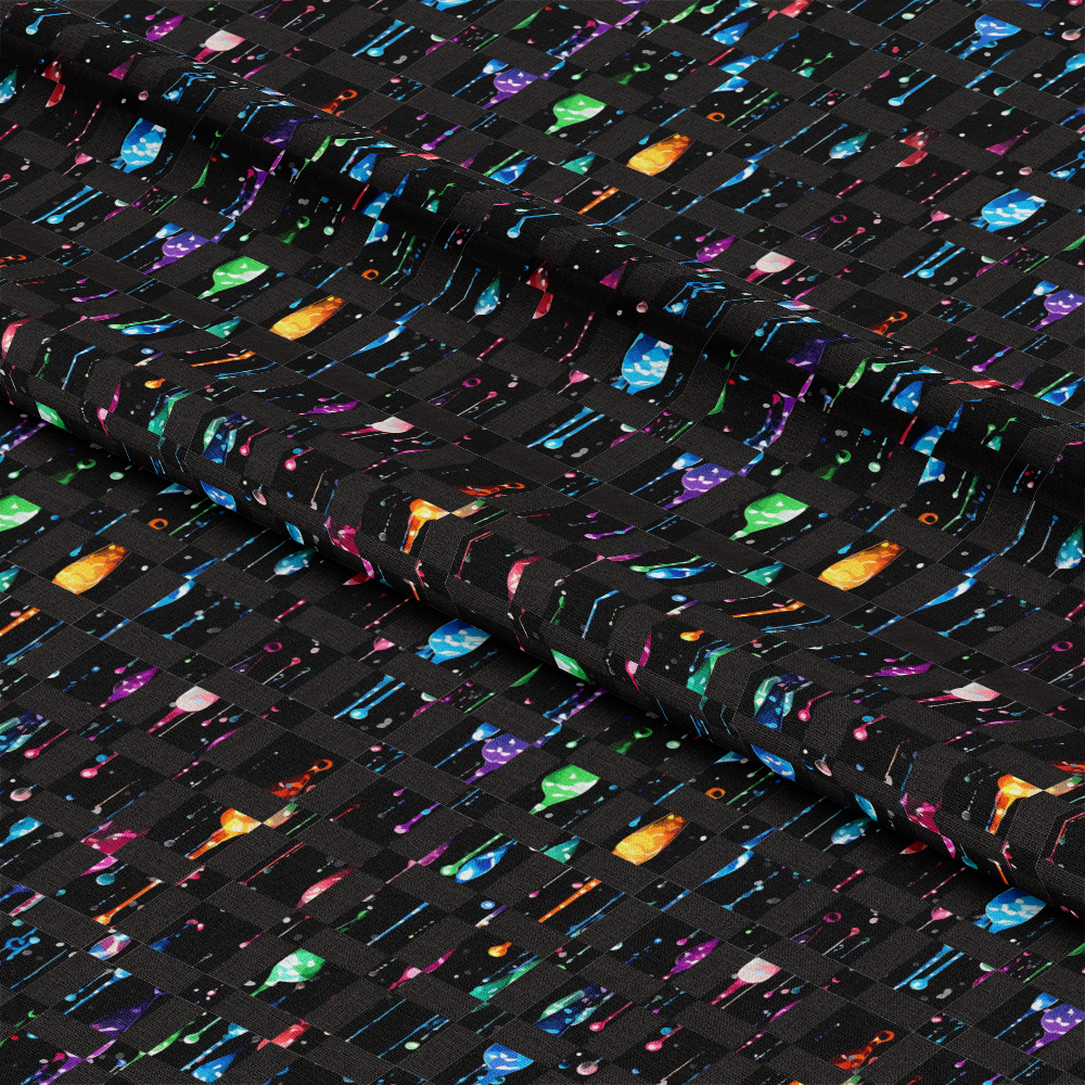 Dripping Rainbow Liquid Pattern 17 Quilting Cotton Fabric