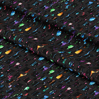 Dripping Rainbow Liquid Pattern 17 Quilting Cotton Fabric