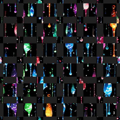 Dripping Rainbow Liquid Pattern 17 Quilting Cotton Fabric