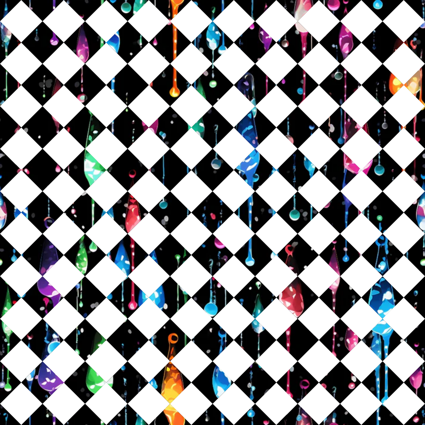 Dripping Rainbow Liquid Pattern 18 Quilting Cotton Fabric