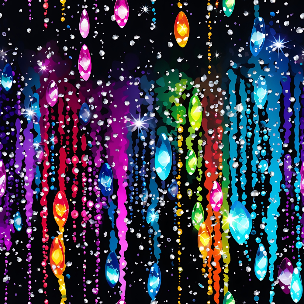 Dripping Rainbow Liquid Pattern 2 Quilting Cotton Fabric