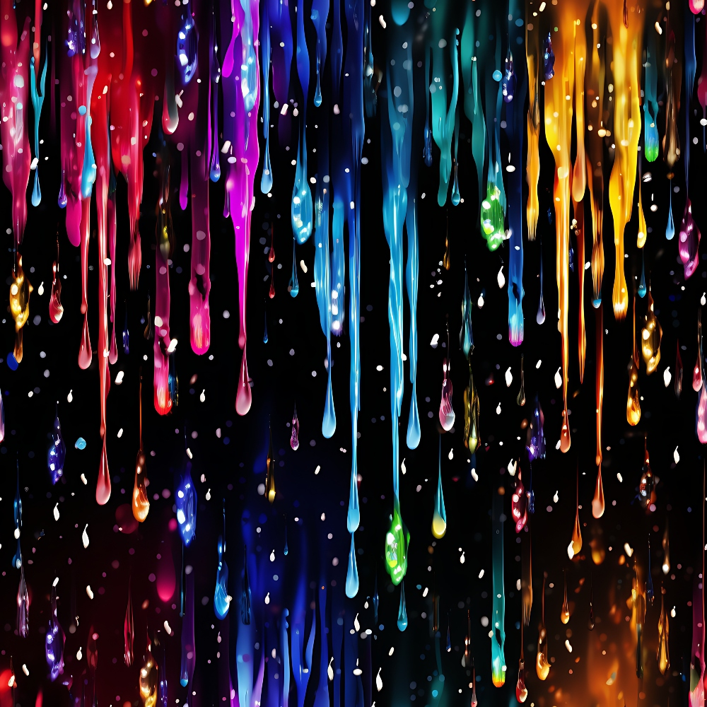 Dripping Rainbow Liquid Pattern 5 Quilting Cotton Fabric