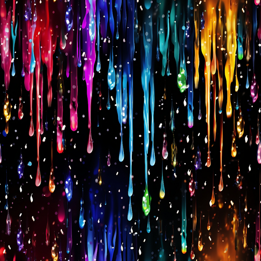 Dripping Rainbow Liquid Pattern 5 Quilting Cotton Fabric