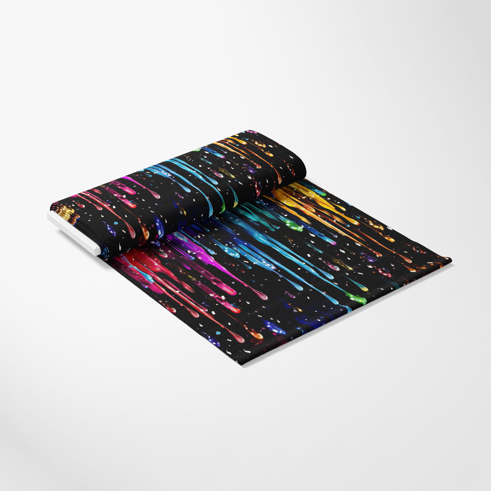 Dripping Rainbow Liquid Pattern 7 Quilting Cotton Fabric