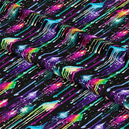 Dripping Rainbow Liquid Pattern 8 Quilting Cotton Fabric