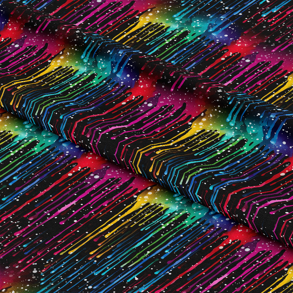 Dripping Rainbow Liquid Pattern 9 Quilting Cotton Fabric